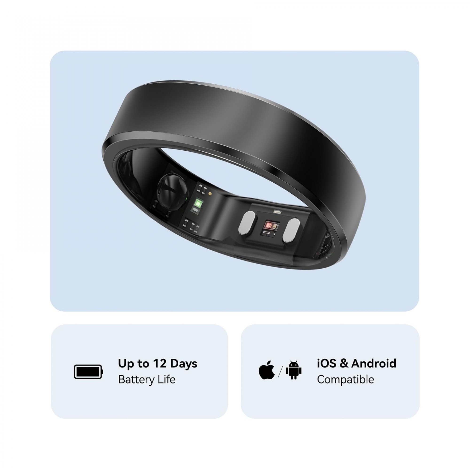 Розумне кільце RingConn Gen 2 Matte Black (Size 7)